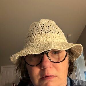 Cream Knit Bucket Hat